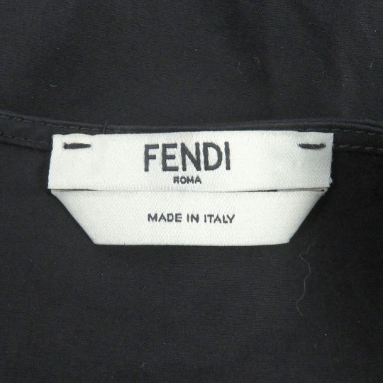 FENDI blouse FS7821 Main: 100% cotton black Women 36 Used Authentic