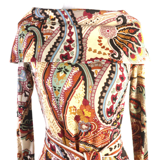 LEONARD FASHION one piece Main: 100% wool multicolor Women M Used Authentic
