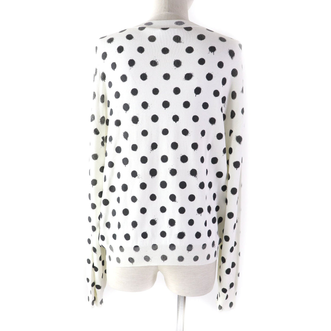 BALENCIAGA knit 683308 Main: 96% rayon, 3% nylon, 1% polyurethane White black Women S Used Authentic