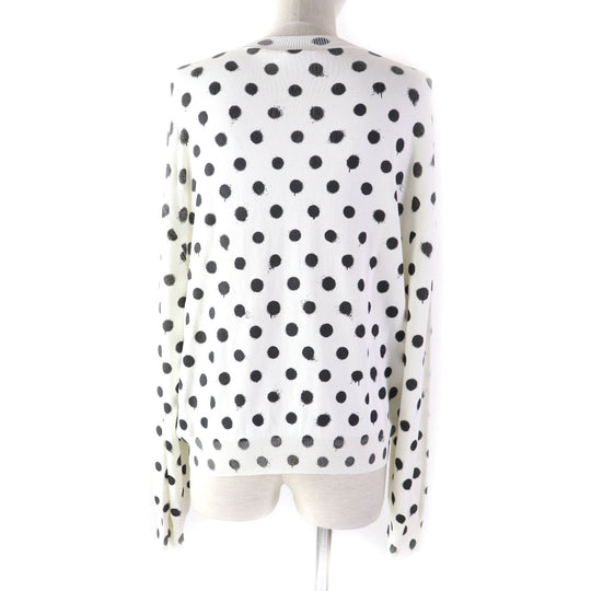BALENCIAGA knit 683308 Main: 96% rayon, 3% nylon, 1% polyurethane White black Women S Used Authentic