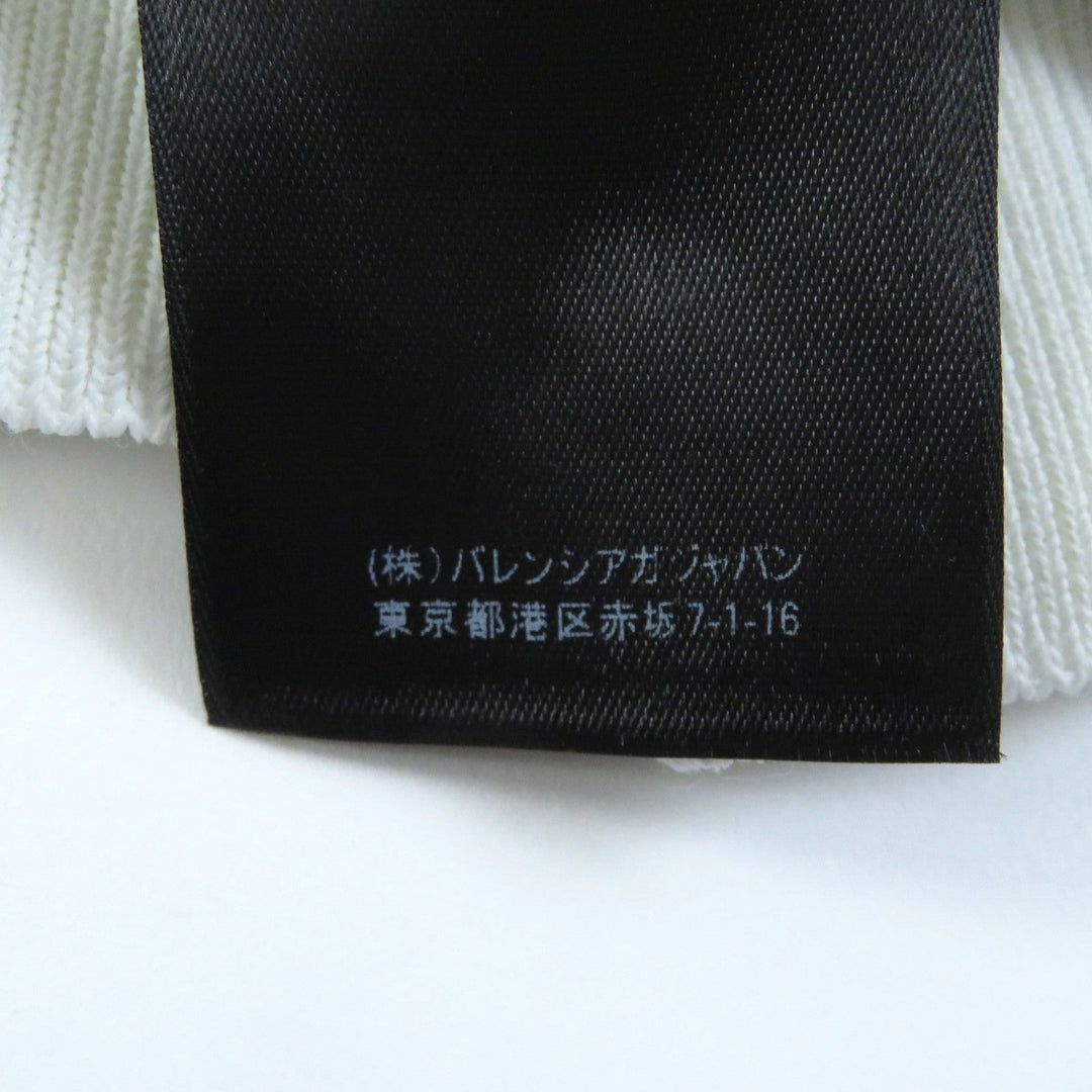 BALENCIAGA knit 683308 Main: 96% rayon, 3% nylon, 1% polyurethane White black Women S Used Authentic