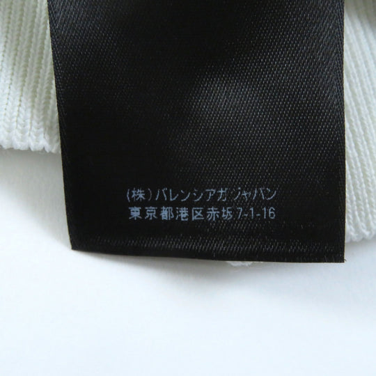 BALENCIAGA knit 683308 Main: 96% rayon, 3% nylon, 1% polyurethane White black Women S Used Authentic
