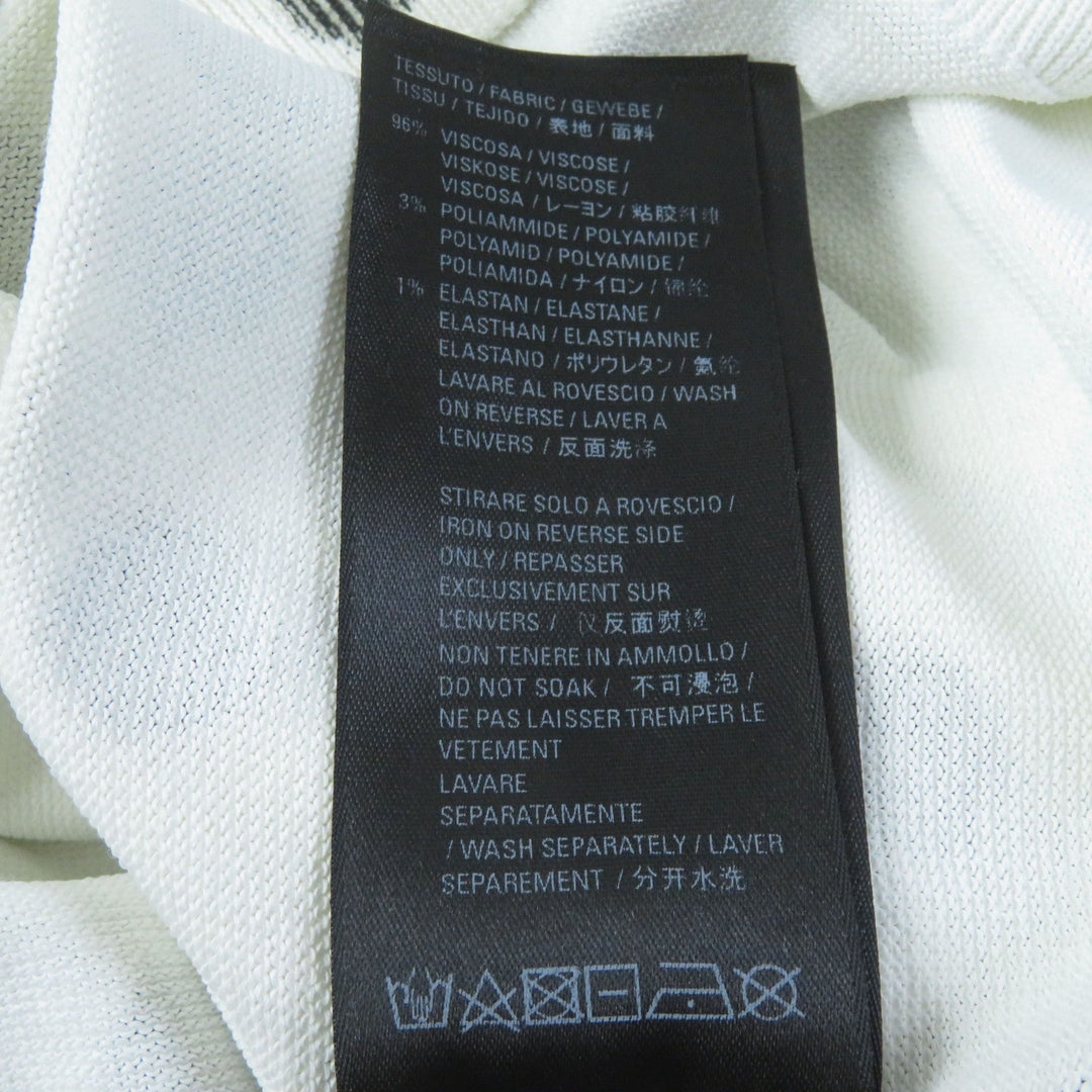 BALENCIAGA knit 683308 Main: 96% rayon, 3% nylon, 1% polyurethane White black Women S Used Authentic
