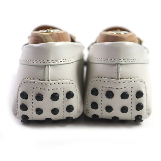 TOD�fS loafers Main: Leather Light gray Gommi-Nicate Women 35.5 Used Authentic