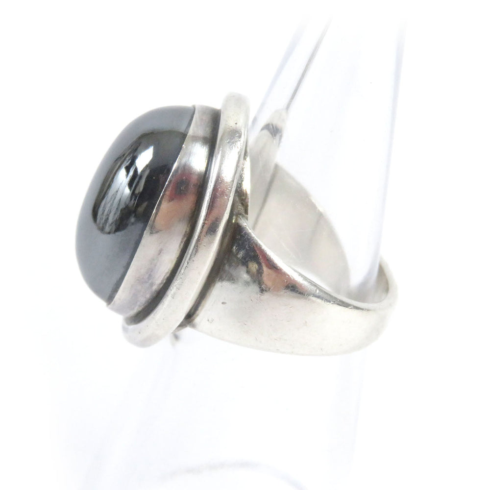 Georg Jensen Ring 46A Main: SV925, Part: Hematite Silver Women Used Authentic