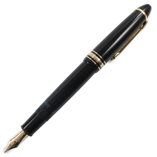 MONTBLANC fountain pen Main: Resin Nib: K14 Black gold Meisterstuck No.146 mens Used Authentic