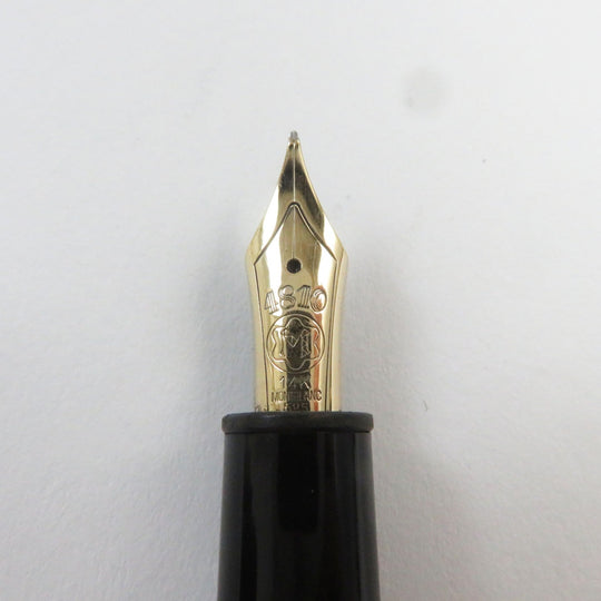 MONTBLANC fountain pen Main: Resin Nib: K14 Black gold Meisterstuck No.146 mens Used Authentic