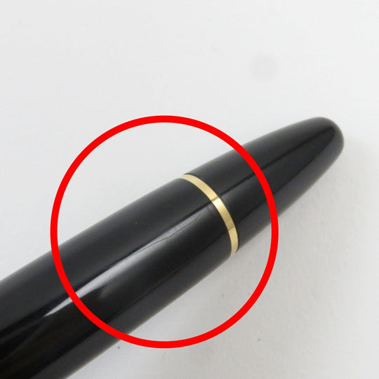 MONTBLANC fountain pen Main: Resin Nib: K14 Black gold Meisterstuck No.146 mens Used Authentic
