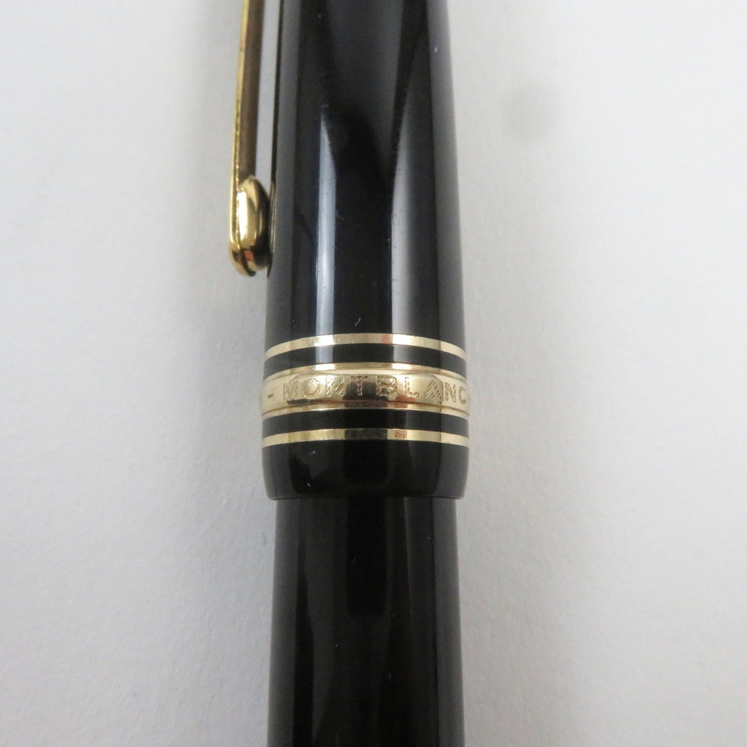 MONTBLANC fountain pen Main: Resin Nib: K14 Black gold Meisterstuck No.146 mens Used Authentic