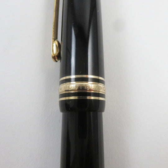 MONTBLANC fountain pen Main: Resin Nib: K14 Black gold Meisterstuck No.146 mens Used Authentic