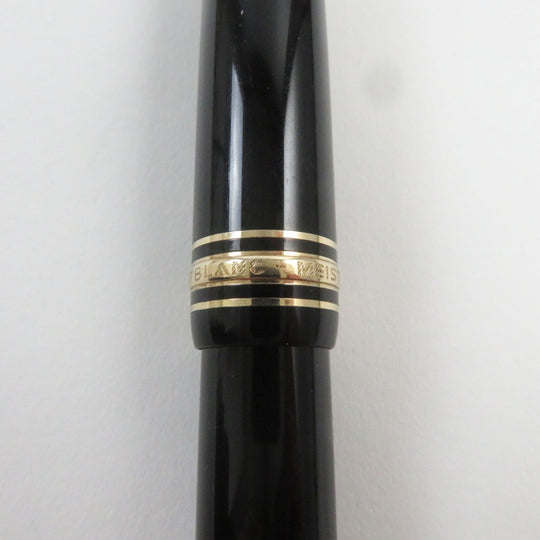 MONTBLANC fountain pen Main: Resin Nib: K14 Black gold Meisterstuck No.146 mens Used Authentic