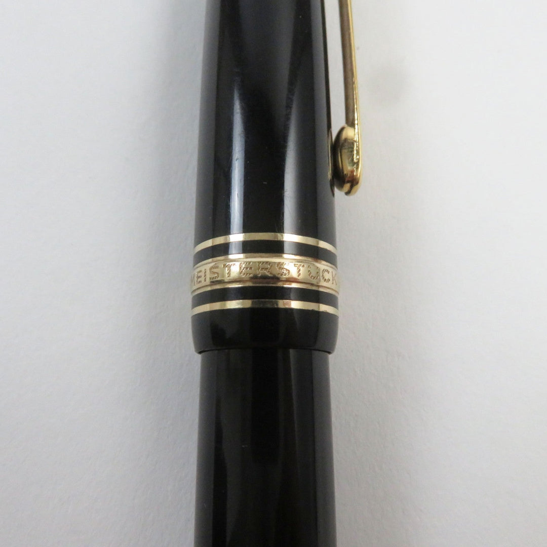 MONTBLANC fountain pen Main: Resin Nib: K14 Black gold Meisterstuck No.146 mens Used Authentic
