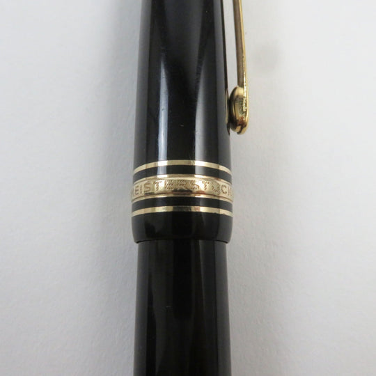MONTBLANC fountain pen Main: Resin Nib: K14 Black gold Meisterstuck No.146 mens Used Authentic