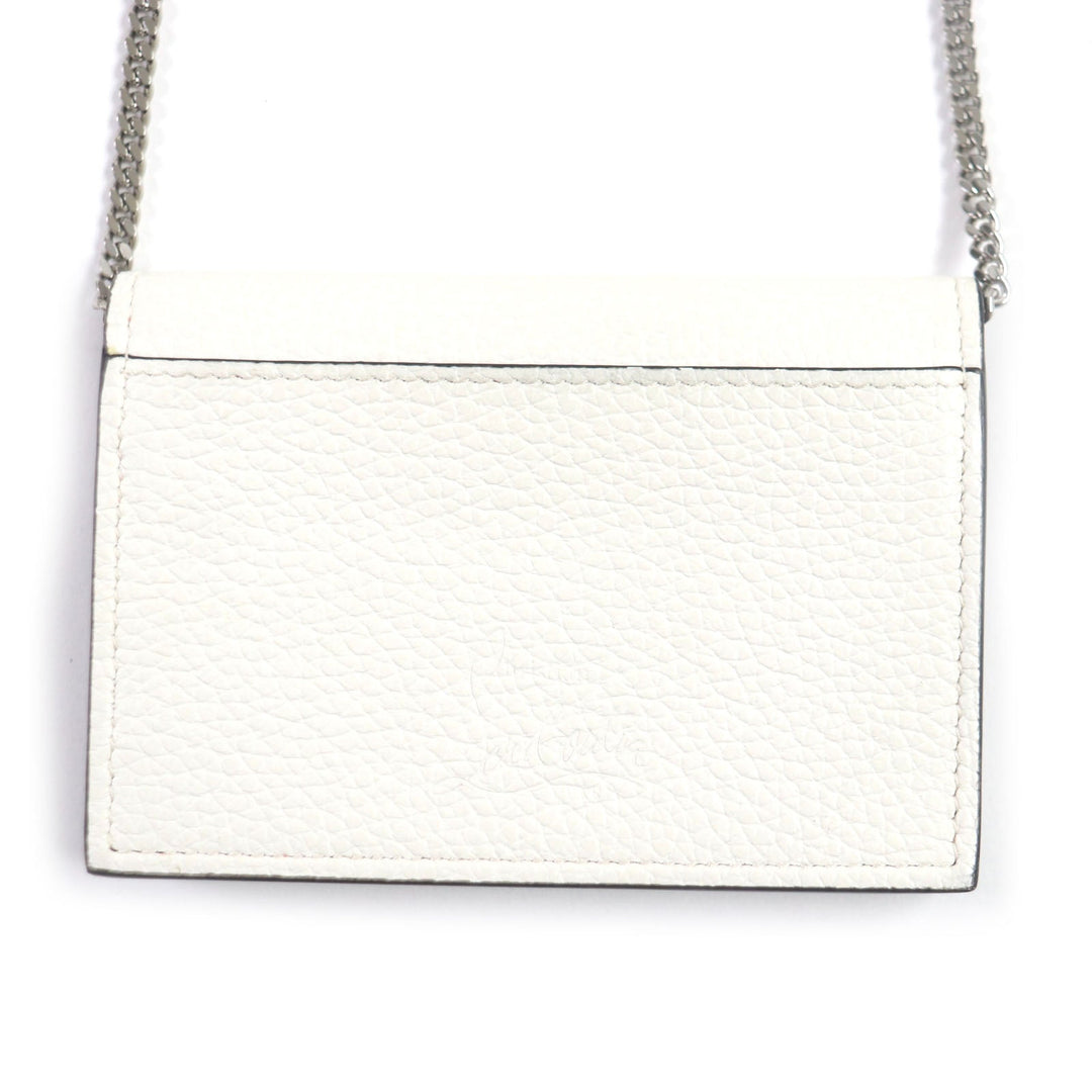 Christian Louboutin Coin case 1215121 Main: Leather white Eliza Chain Card Holder Women Used Authentic