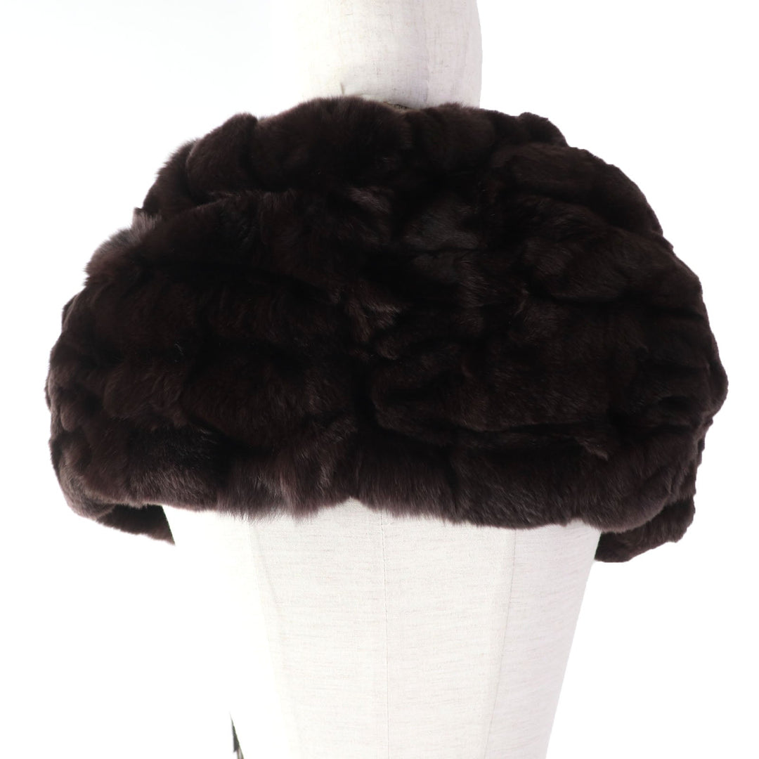 GUCCI Stall Main: 100% cashmere, Fur: 100% lapin Brown Women Used Authentic