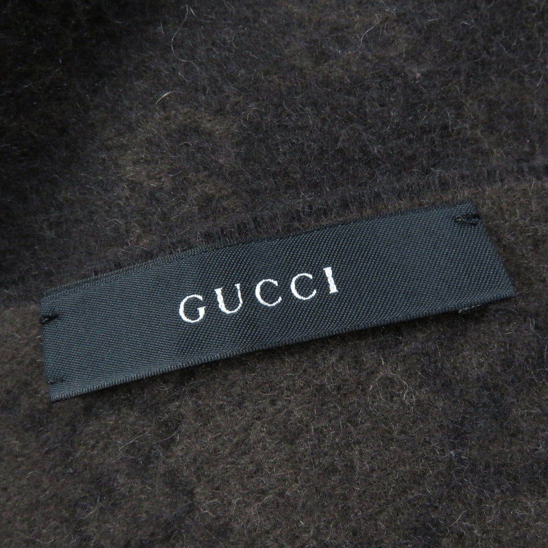 GUCCI Stall Main: 100% cashmere, Fur: 100% lapin Brown Women Used Authentic