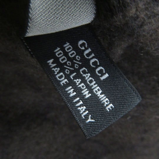 GUCCI Stall Main: 100% cashmere, Fur: 100% lapin Brown Women Used Authentic