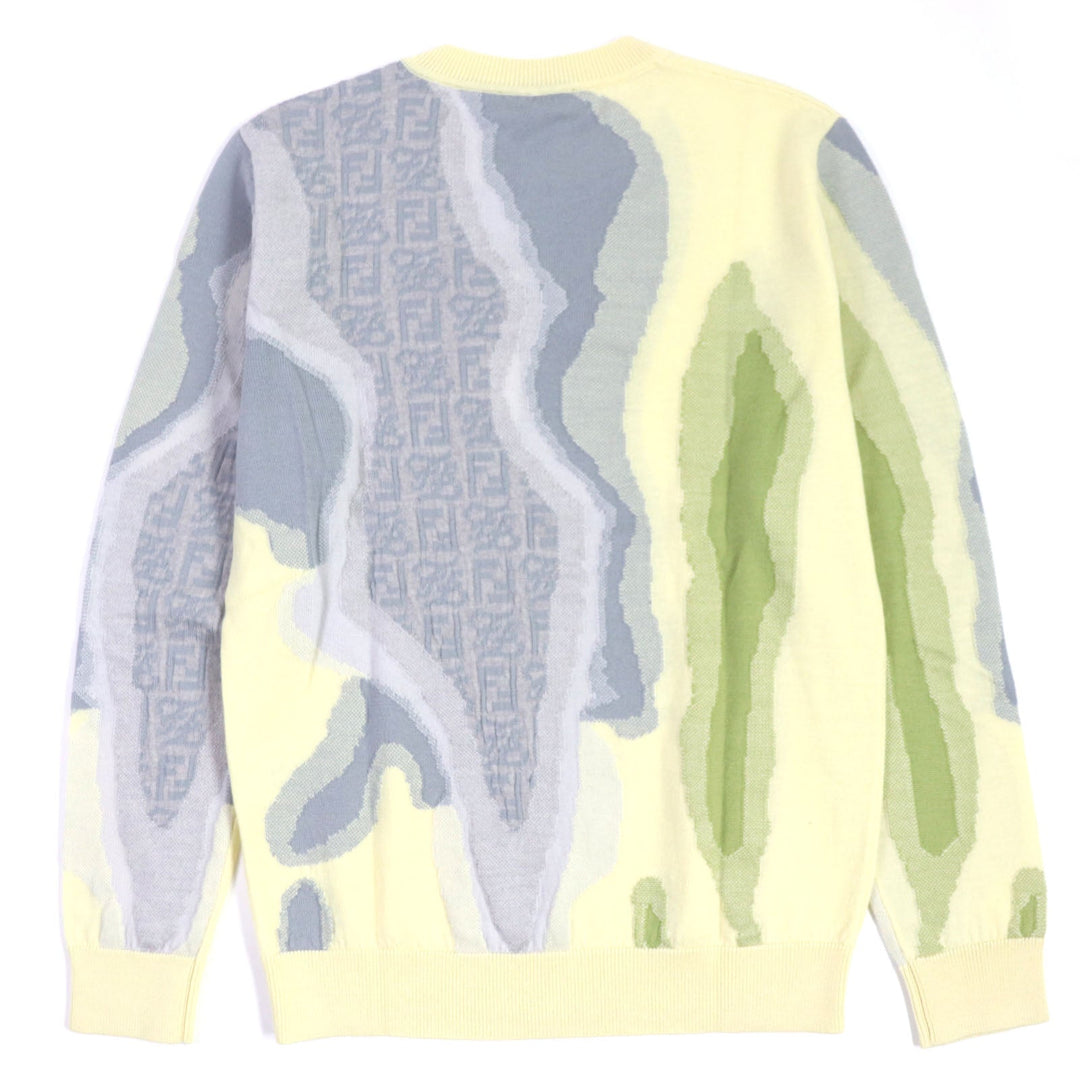 FENDI knit FZX039 Main: 68% cotton, Main: 32% nylon Yellow multicolor mens 46 Used Authentic