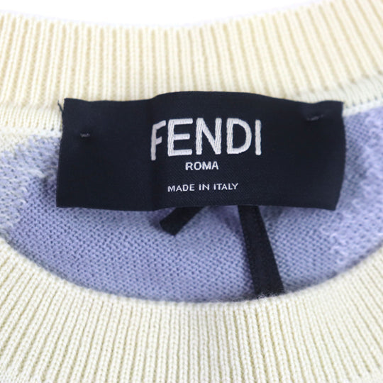 FENDI knit FZX039 Main: 68% cotton, Main: 32% nylon Yellow multicolor mens 46 Used Authentic