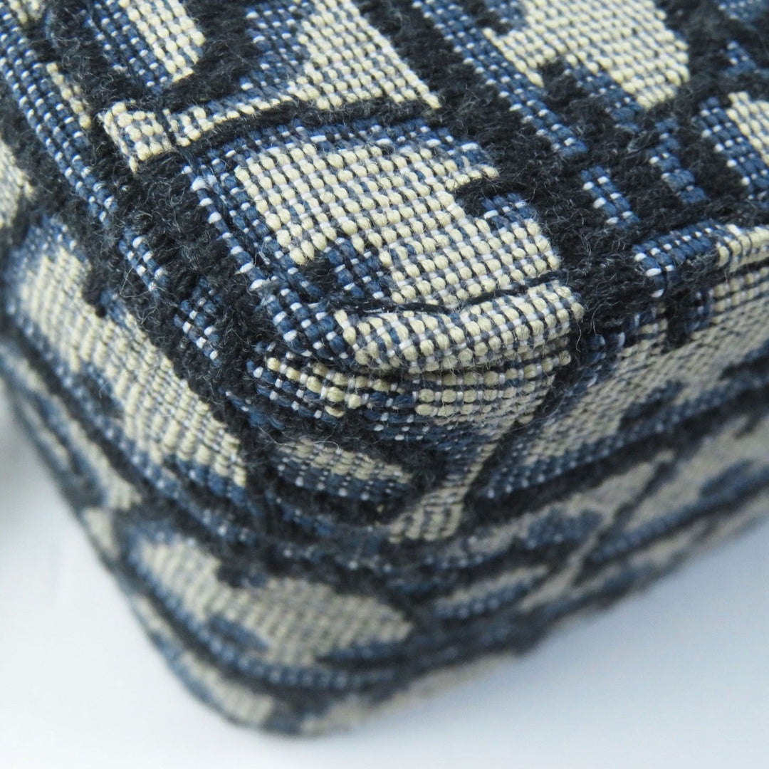 Christian Dior Waist bag Main: Canvas, Part: Leather Navy beige Oblique Women Used Authentic