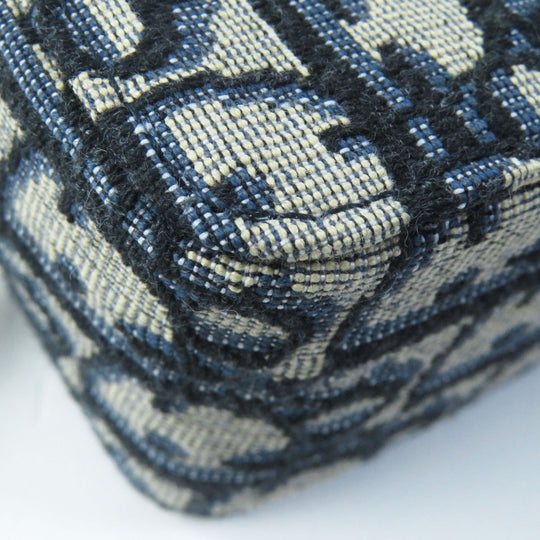 Christian Dior Waist bag Main: Canvas, Part: Leather Navy beige Oblique Women Used Authentic