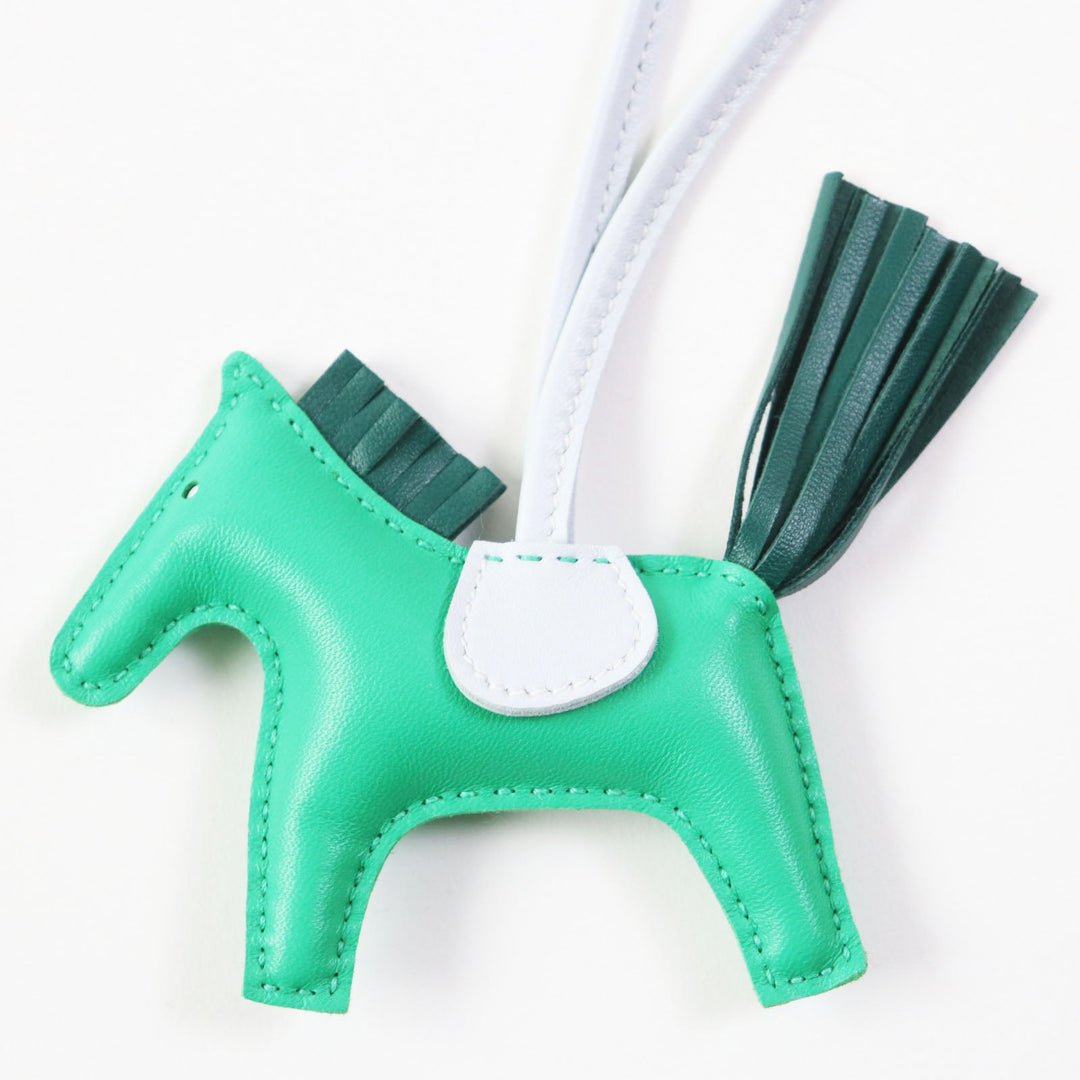 HERMES Bag charm Anyo Miro Mint/Malachite/Blue Brume Rodeo Charm PM Women Used Authentic
