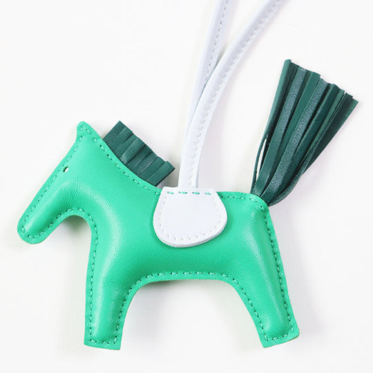 HERMES Bag charm Anyo Miro Mint/Malachite/Blue Brume Rodeo Charm PM Women Used Authentic