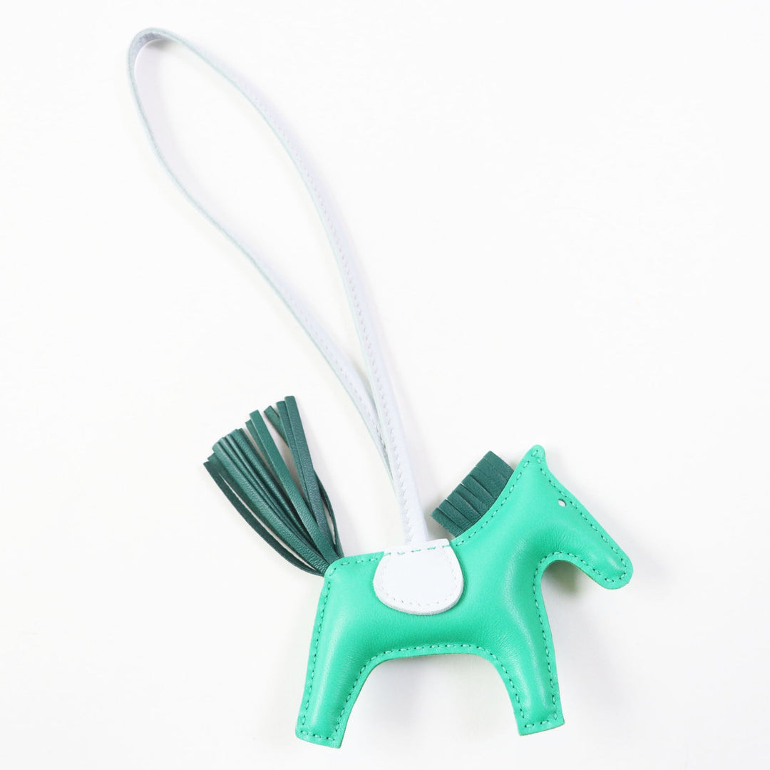 HERMES Bag charm Anyo Miro Mint/Malachite/Blue Brume Rodeo Charm PM Women Used Authentic