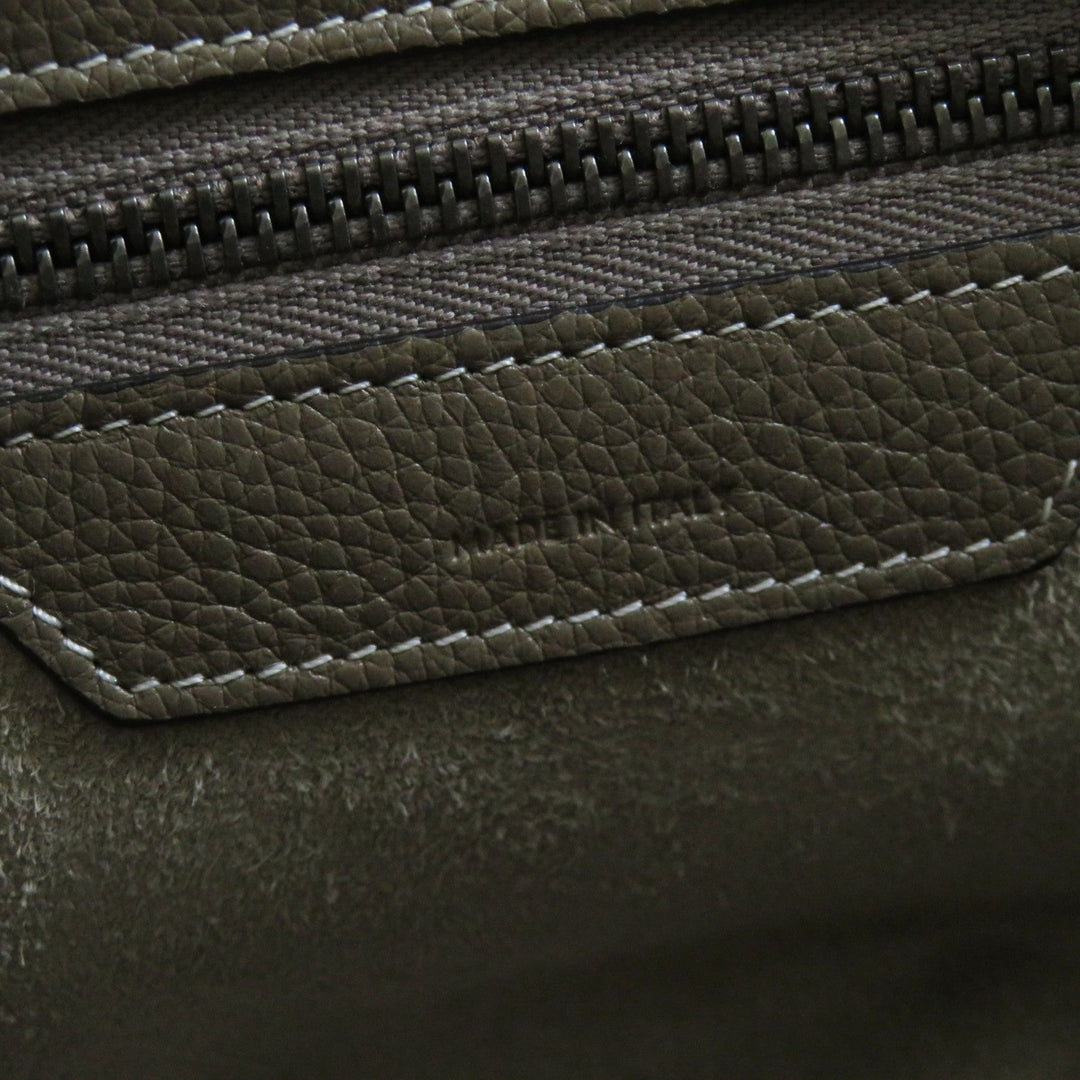 CELINE Handbag 18979 Drummed calfskin Suri (Greige) Luggage micro shopper Women Used Authentic