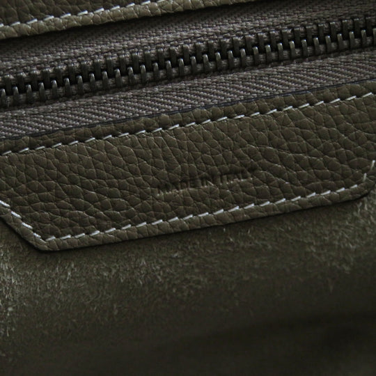 CELINE Handbag 18979 Drummed calfskin Suri (Greige) Luggage micro shopper Women Used Authentic