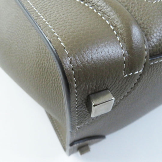 CELINE Handbag 18979 Drummed calfskin Suri (Greige) Luggage micro shopper Women Used Authentic
