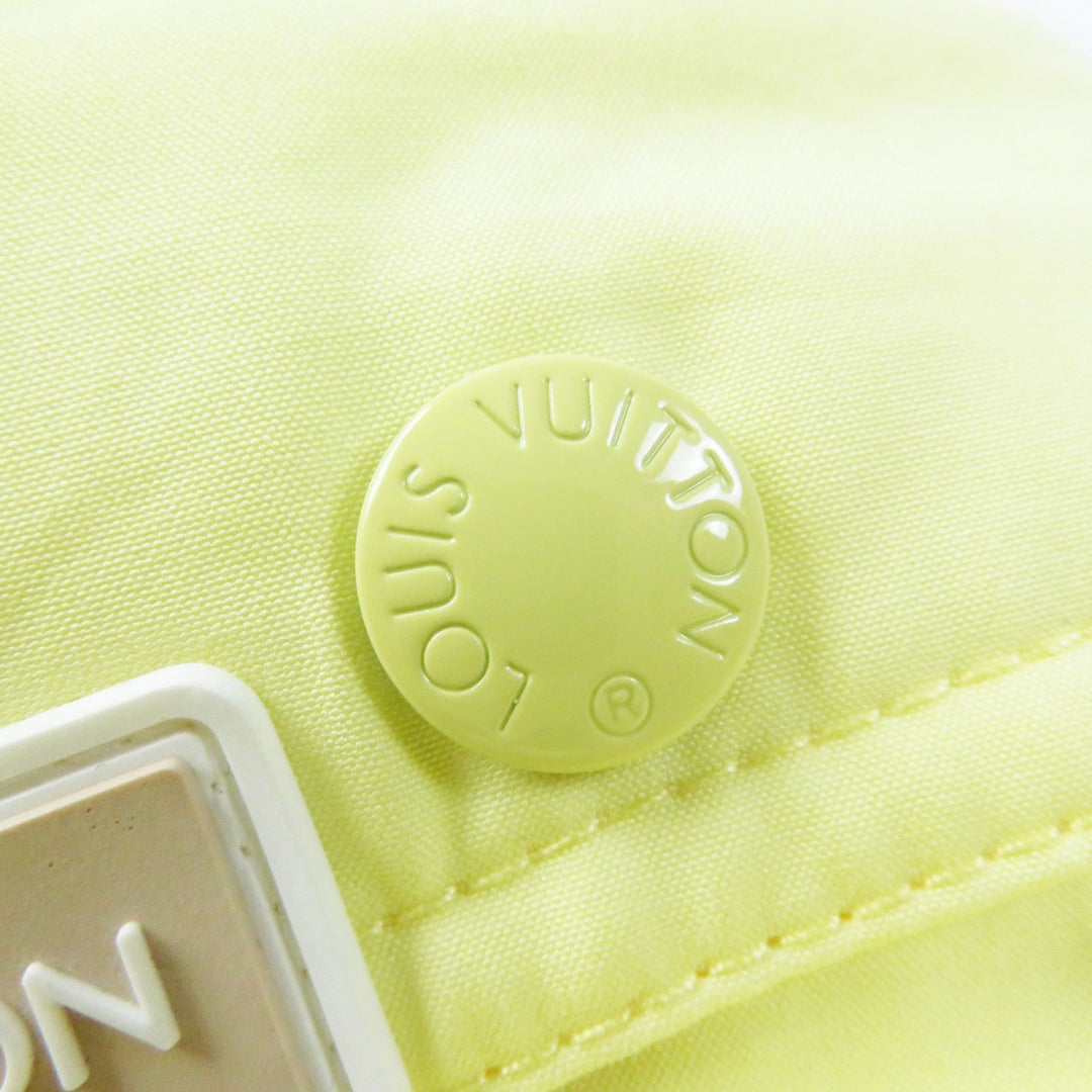 LOUIS VUITTON Down vest Outer: 100% cotton, Lining: 75% polyester, Lining: 25% acrylic, Filling: 90% down, Filling: 10% feather, Part: PVC Light yellow Women 34 Used Authentic