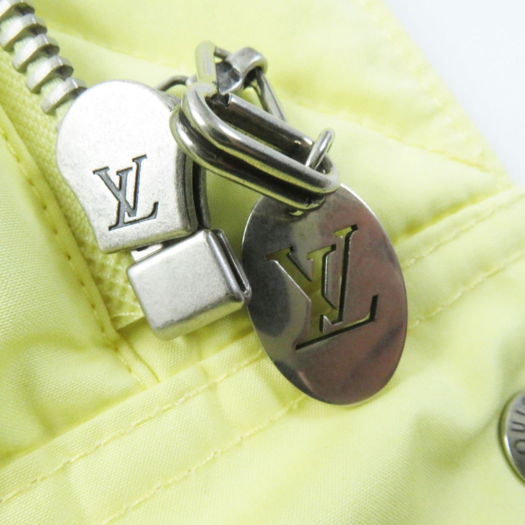 LOUIS VUITTON Down vest Outer: 100% cotton, Lining: 75% polyester, Lining: 25% acrylic, Filling: 90% down, Filling: 10% feather, Part: PVC Light yellow Women 34 Used Authentic