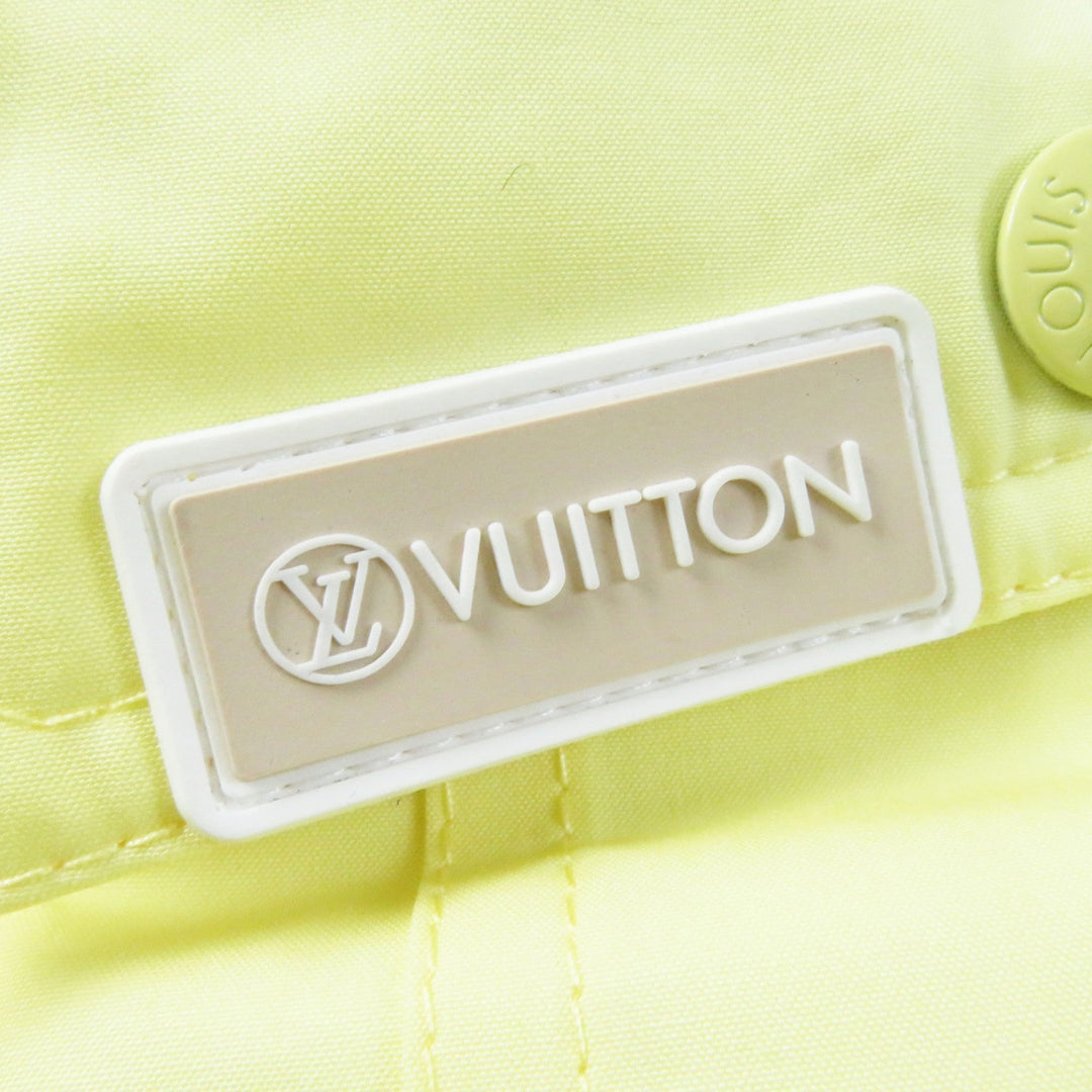 LOUIS VUITTON Down vest Outer: 100% cotton, Lining: 75% polyester, Lining: 25% acrylic, Filling: 90% down, Filling: 10% feather, Part: PVC Light yellow Women 34 Used Authentic