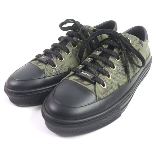 LOUIS VUITTON Low cut sneakers Main: Leather, Main: Canvas khaki Stellar Line Women 36 Used Authentic