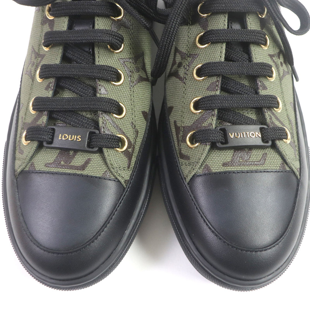 LOUIS VUITTON Low cut sneakers Main: Leather, Main: Canvas khaki Stellar Line Women 36 Used Authentic