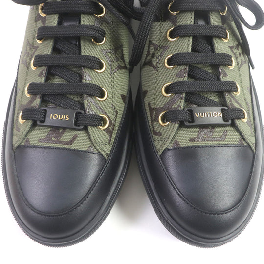 LOUIS VUITTON Low cut sneakers Main: Leather, Main: Canvas khaki Stellar Line Women 36 Used Authentic