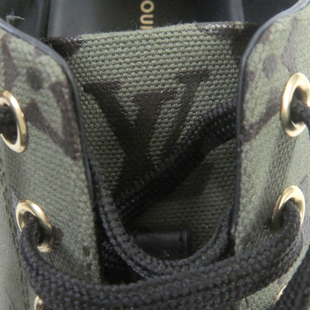 LOUIS VUITTON Low cut sneakers Main: Leather, Main: Canvas khaki Stellar Line Women 36 Used Authentic