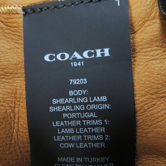 COACH Mouton coat 79203 Main: Mouton, Part: Lambskin, Part: Leather Brown Women Zero size Used Authentic
