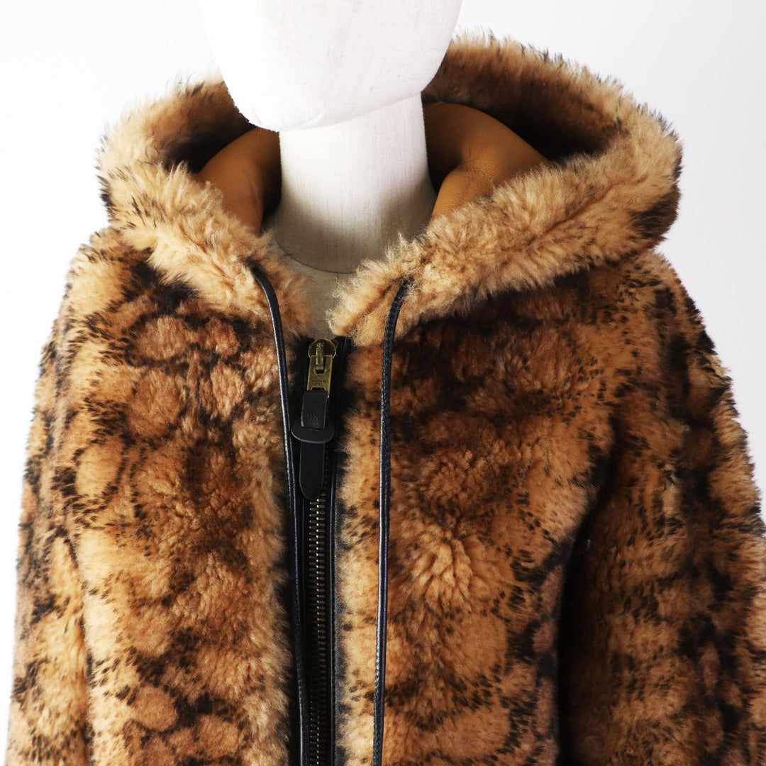 COACH Mouton coat 79203 Main: Mouton, Part: Lambskin, Part: Leather Brown Women Zero size Used Authentic