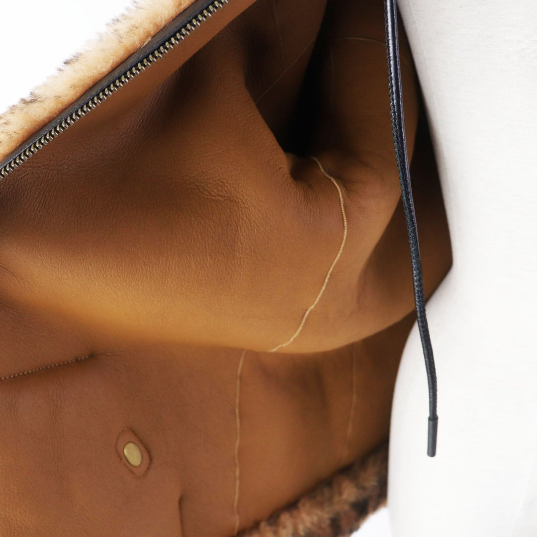 COACH Mouton coat 79203 Main: Mouton, Part: Lambskin, Part: Leather Brown Women Zero size Used Authentic