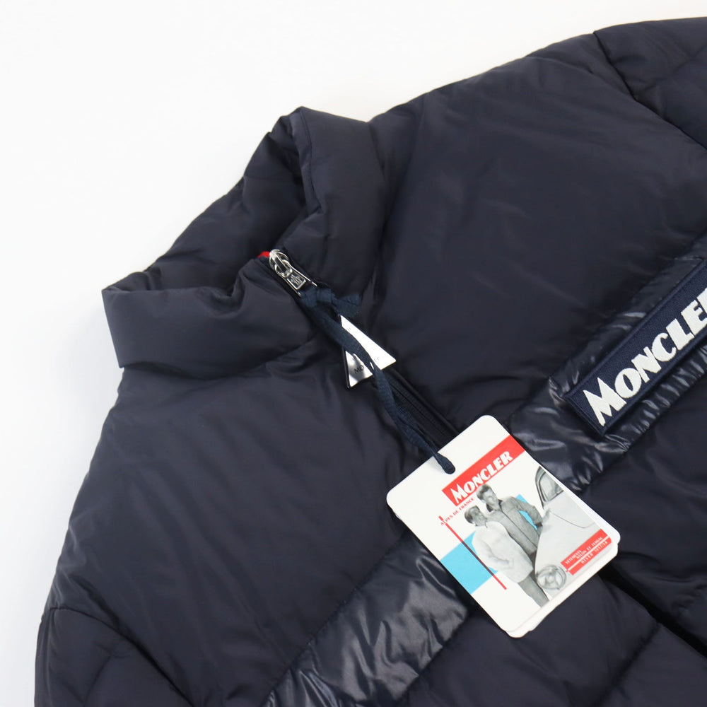 MONCLER Down jacket Outer: 100% nylon, Lining: 100% nylon, Filling: 90% down, Filling: 10% feather, Part: 100% nylon Dark navy SERVIERES mens 4 Used Authentic