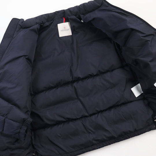 MONCLER Down jacket Outer: 100% nylon, Lining: 100% nylon, Filling: 90% down, Filling: 10% feather, Part: 100% nylon Dark navy SERVIERES mens 4 Used Authentic