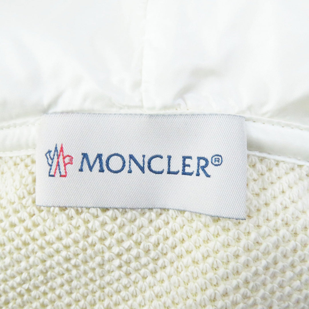 MONCLER Hoodie Main: 92% cotton, Main: 8% nylon, Hood lining: 100% nylon Hood part: 92% cotton, 8% nylon Other fabric: 100% nylon beige ZIPUP HOODIE Women M Used Authentic