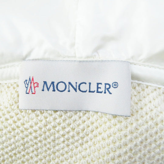 MONCLER Hoodie Main: 92% cotton, Main: 8% nylon, Hood lining: 100% nylon Hood part: 92% cotton, 8% nylon Other fabric: 100% nylon beige ZIPUP HOODIE Women M Used Authentic