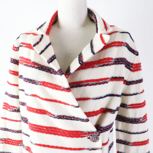 CHANEL tailored jacket P64296 Main: 96% cashmere, Main: 3% polyester, Main: 1% polyamide (nylon) Multi Women 36 Used Authentic