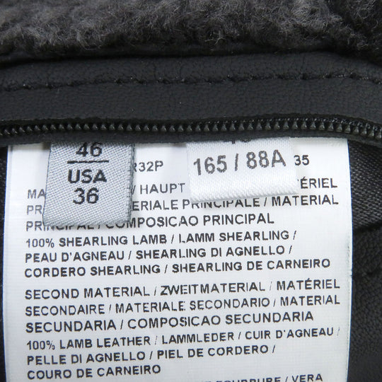 ARMANI COLLEZIONI Riders jacket Lamb leather black mens 46 Used Authentic