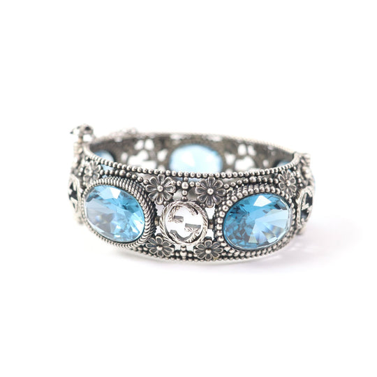 GUCCI bracelet Main�FAG925 Silver light blue Women 17 Used Authentic