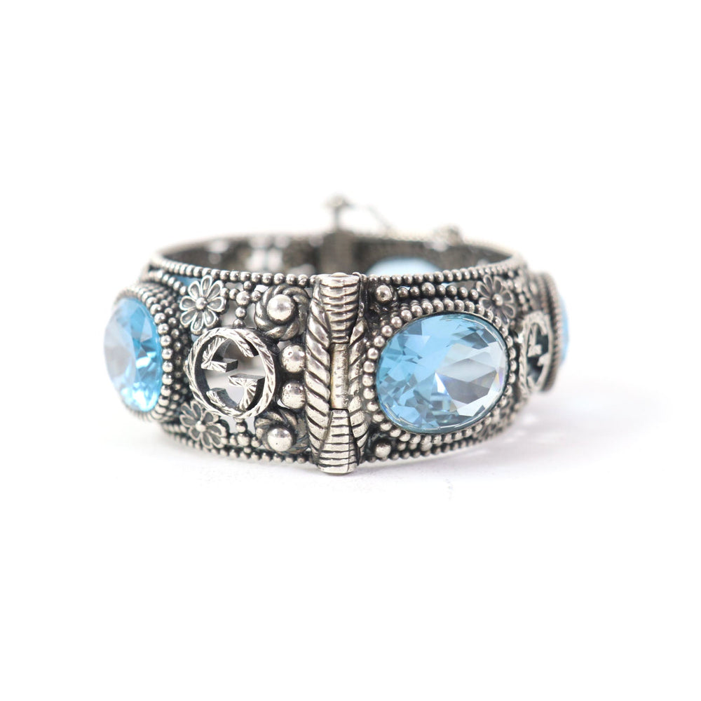GUCCI bracelet Main�FAG925 Silver light blue Women 17 Used Authentic