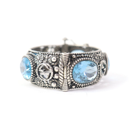 GUCCI bracelet Main�FAG925 Silver light blue Women 17 Used Authentic